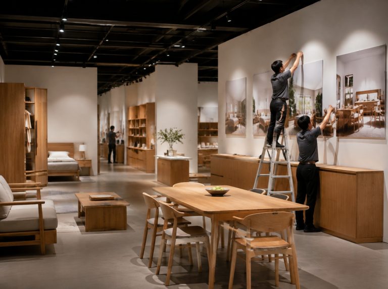 来宾企业展厅与文化墙设计施工